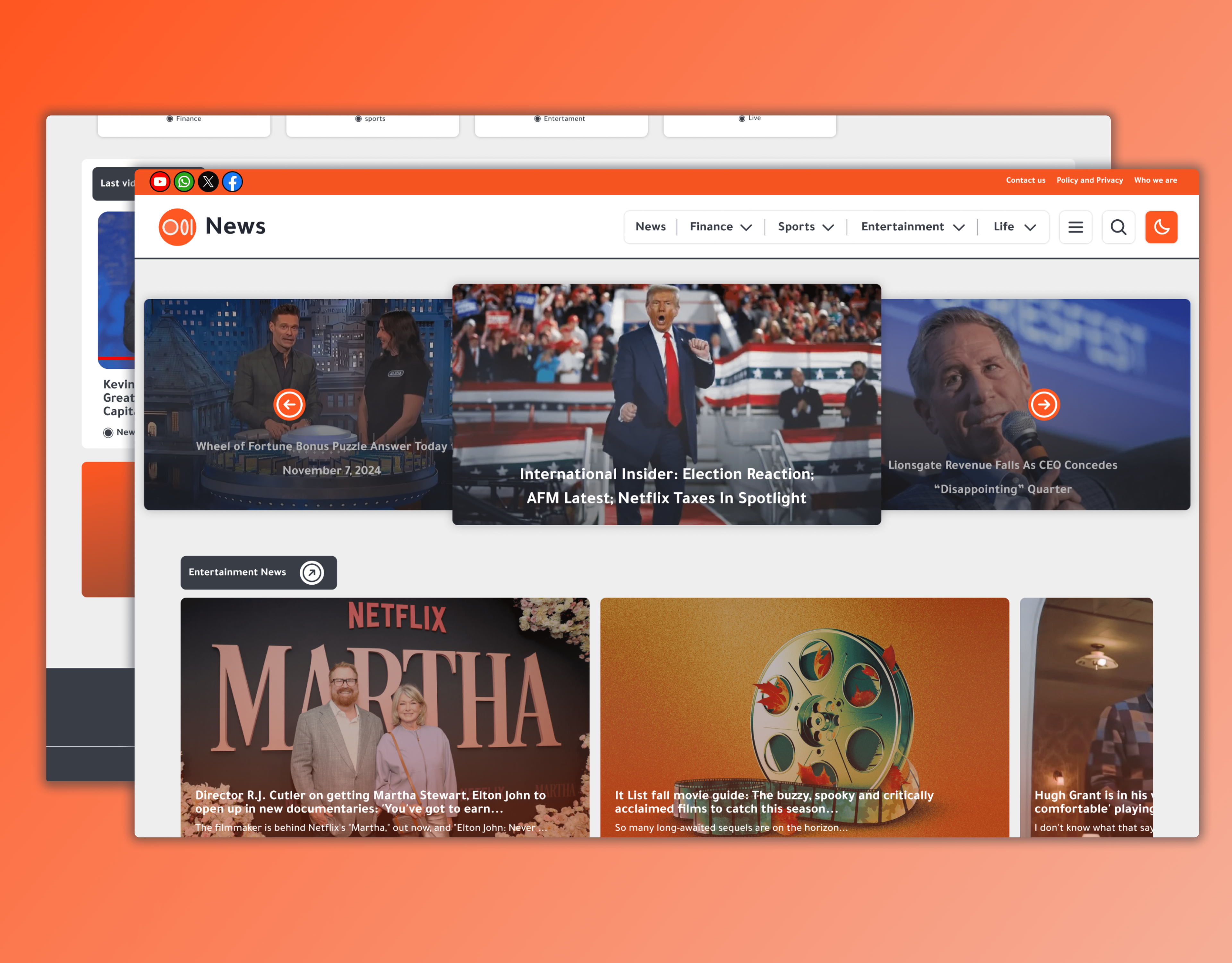 Design Landing page  News
