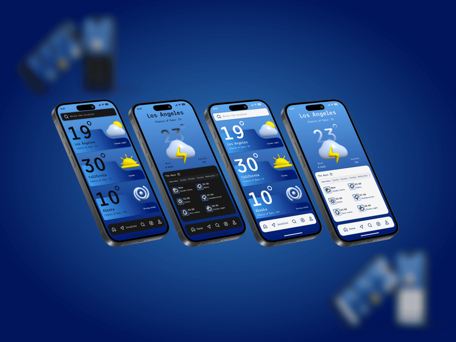 Weather app UI